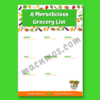Watermarked image of A Morselicious Grocery Shopping List download.