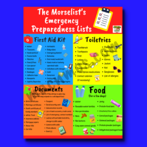 A screenshot product image for The Morselist's Emergency Preparedness Lists.
